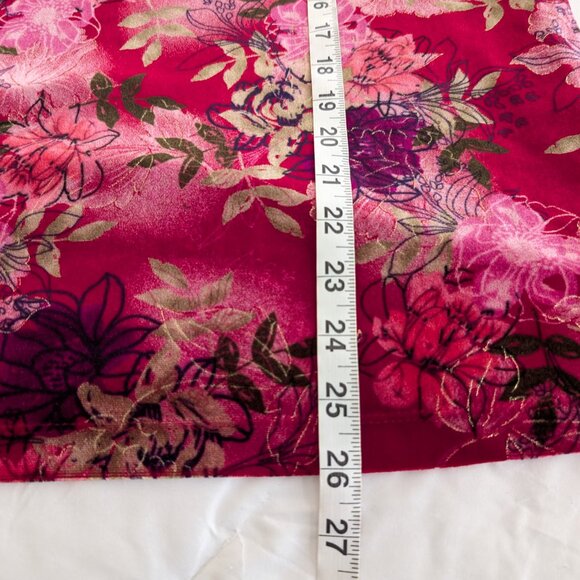 WHITE STAG Top Women's XL Multicolor Velvet Floral Artsy Pullover - Picture 13 of 13